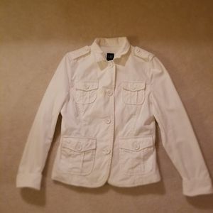 Gap Women's White Button-Up Jacket